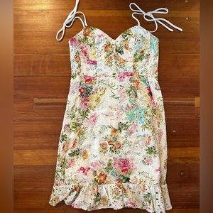 ASTR mini dress floral with embroidery